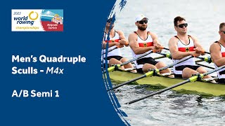 2023 World Rowing Championships  Mens Quadruple Sculls  Semifinal AB 1 [upl. by Odraner501]