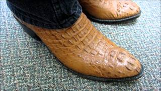 Head Cut Caiman Crocodile Boots [upl. by Ahsikyt830]