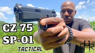 CZ 75 SP01 Tactical Blackhawk TSeries Holster Range amp Review [upl. by Akamaozu902]