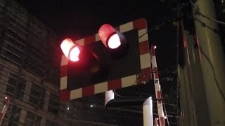 Level Crossing at Lansdowne Road at night [upl. by Sirronal]