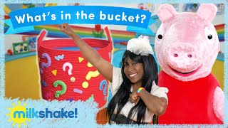 Milkshake Studio Games  Whats in the Bucket  Kemi and Peppa Pig [upl. by Theis]