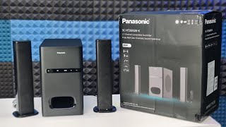 Panasonic SCHT260GWK 21 CONVERTIBLE HOME THEATER  UNBOXING REVIEW SOUND BASS TEST [upl. by Felicdad]