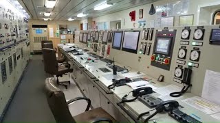 Engine room of a 300 000 ton oil tanker VLCC bonus Boilers amp Engine control room [upl. by Parthena511]