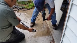 How To Apply Termidor or Tauros To A Concrete Slab To Kill Termites  Part 1  Drilling Holes [upl. by Aneerak]