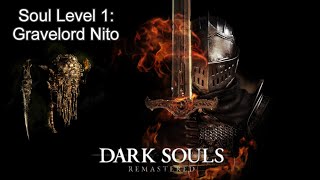 Gravelord Nito SL1  Dark Souls Remastered [upl. by Hpesoy907]