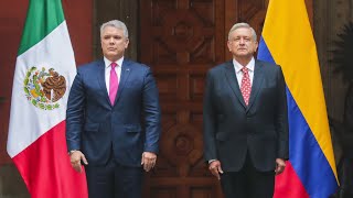 Visita oficial del presidente de Colombia Iván Duque Márquez desde Palacio Nacional [upl. by Aicenek448]