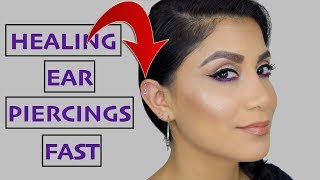 TIPS ON HEALING EAR PIERCINGS FAST  MagdalineJanet [upl. by Lrat]