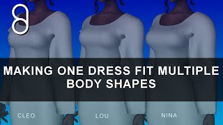 IMVU Tutorial Making One Dress Fit Multiple Body Shapes [upl. by Nyret150]