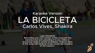 Carlos Vives Shakira  La Bicicleta Karaoke Version [upl. by Nwhas991]