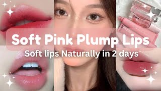 Soft Pink Lips Naturally in 2 Days  KPop Idol Lip Care Routine for Plump Lips [upl. by Lleira44]