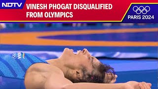 Vinesh Phogat Disqualified  Vinesh Phogat Disqualified From Paris Olympics 2024 [upl. by Adorl100]