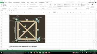 Ejercicio de matriz de rigideces en armaduras y con Excel parte 1 [upl. by Ellehcor]