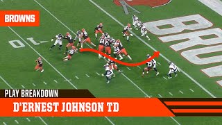 Play Breakdown DErnest Johnson Touchdown  Browns Live [upl. by Nuoras]