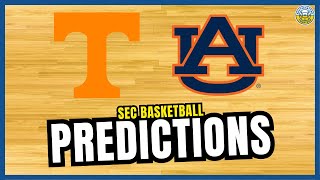 Tennessee vs Auburn PREDICTION  2024 SEC Basketball Predictions [upl. by Colt30]