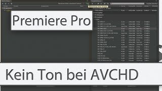 PremierePro CS6 Help Kein Ton bei AVCHD Material [upl. by Airamas]