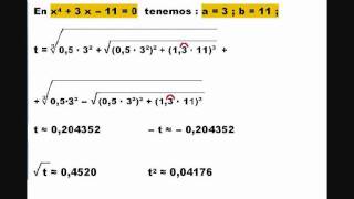 Ecuación de Cuarto Grado x⁴  3 x  11 [upl. by Alimrahs]
