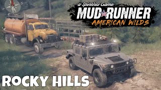 Spintires Mudrunner American Wilds  Rocky Hills  Humvee Action [upl. by Hoang]