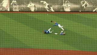 Kentucky Baseball Collision Turns Into Diving Catch vs Louisville [upl. by Nodnol]