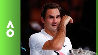 Roger Federers emotional winning speech  Australian Open 2018 Final [upl. by Ellsworth]