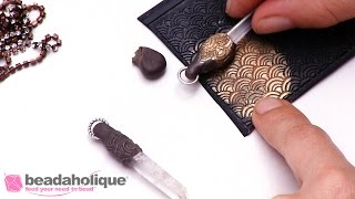 How to Use Crystal Clay on Crystal Points to Create Unique Pendants by Becky Nunn [upl. by Leith]