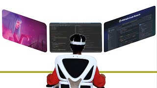 Coding In VR  Meta Horizon WorkRooms With Meta Quest 3 [upl. by Ffoeg981]