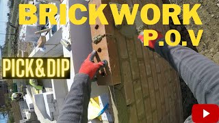 How To Build A Brick Corner  POV  Brick Work  Bricklayer  Pick amp Dip [upl. by Yracaz]