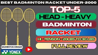 TOP 5 BEST BADMINTON RACKETS UNDER 1500INR HIN TOP 5 BADMINTON RACKETS 15K2KR [upl. by Seow205]