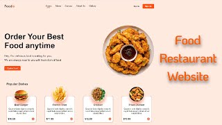 Food Delivery Website Using Html and Css [upl. by Siramaj]