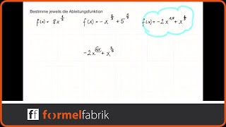 Ableitungsfunktion bestimmen bei Brüchen im Exponenten 3 Beispielaufgaben [upl. by Ennaus]