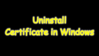 How to uninstall Fortinet certificate in Windows [upl. by Decima]