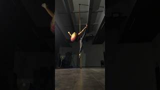 Pole trick  split pole poledance shorts fitness calisthenics challenge stretching [upl. by Notse]