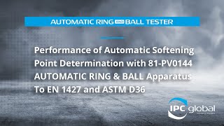 RING amp BALL  Performance of Automatic Softening Point Determination [upl. by Lled]