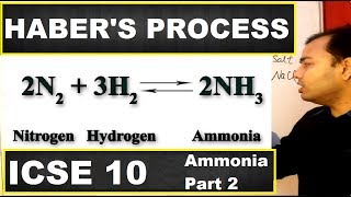 Habers Process  Habers Process for Manufacture of Ammonia  class 10  12  ICSE 10 Chemistry [upl. by Matusow]