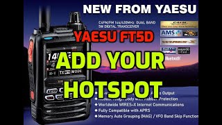 YAESU FT5D  Add your Hotspot Openspot [upl. by Aluk376]