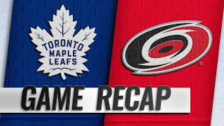 Marleau Tavares power Leafs to 41 win against Canes [upl. by Haimerej]