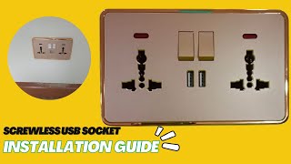 Gold luxury screwless socket installation guide [upl. by Tnerual]