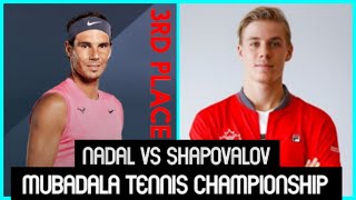 Nadal vs Shapovalov  2021 Mubadala Tennis Championship [upl. by Low211]