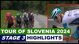 Mohoric in BIG Trouble  Tour of Slovenia 2024 Stage 3 Highlights [upl. by Klara407]