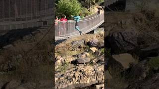 CRAZY Swinging Bridge Jump [upl. by Schlenger]