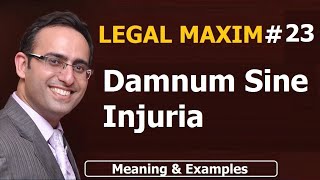 LATIN MAXIM 23  Damnum Sine Injuria  LEGAL MAXIM23  Meaning amp Examples  UPSC  JUDICIARY LAW [upl. by Crescantia]