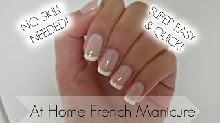 Easiest French Manicure Tutorial EVER [upl. by Nnodnarb]