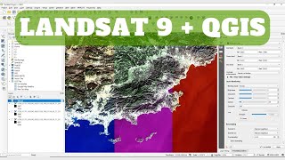 Landsat 9  QGIS  Band Combination and Pansharpening [upl. by Namrac]