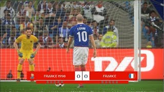 FRANCE 1998 vs FRANCE 2018 I PES 2018 Penalty Shootout [upl. by Ronen]