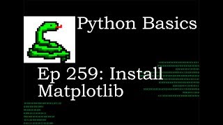 Python Basics Install Matplotlib [upl. by Skrap]