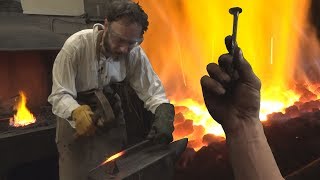 My apprenticeship as a blacksmith  forging a nail [upl. by Nitsrik]