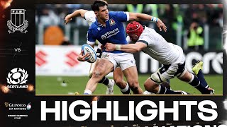 HIGHLIGHTS  🇮🇹 ITALY V SCOTLAND 🏴󠁧󠁢󠁳󠁣󠁴󠁿  2024 GUINNESS MENS SIX NATIONS RUGBY [upl. by Ayotnahs248]