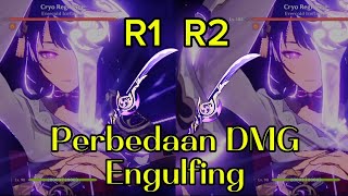 Selisih DMG R1 Vs R2 Engulfing lightning  tes solo vs full party [upl. by Lissak]