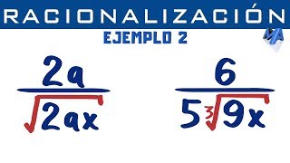 Racionalización de denominadores  Ejemplo 2 Monomio [upl. by Emmet]