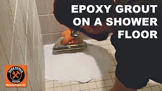 How to Use Epoxy Grout on a Tiled Shower Floor [upl. by Nylloh]