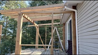 Building a Screened In Porch DIY over an existing deck [upl. by Natam]